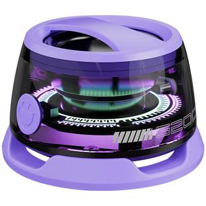 Twee magnetische Bluetooth-luidsprekers, multifunctionele draagbare mini-luidsprekers met RGB-kleurenlichtshow - 3D surround sound-effect, compatibel met iPhone, Android en TWS-koppeling (paars + paars).