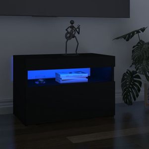 The Living Store TV-Meubel - Hifi-kasten - 60x35x40 cm - Met RGB LED-verlichting