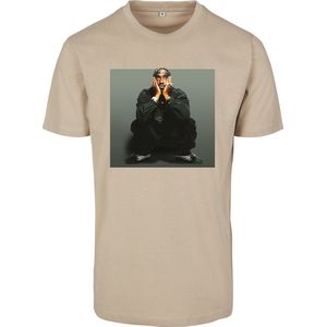 Mister Tee - Tupac Sitting Pose Heren T-shirt - L - Beige