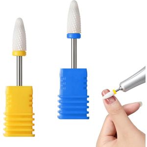 2 Pcs Ceramic Bits voor Nail Cutter - Nail Cutter Attachments - Manicure - Pedicure - Cuticle - Thuisgebruik