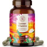 Alpha Foods Zon vitaminen - Vitamine D3 + K2 - hoge dosis 20.000 IE - 160 capsules - vitaMK-7, 99,99% all-trans en plantaardige omega 3-vetzuren uit lijnzaad en algen