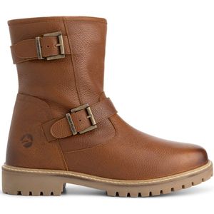 Travelin - Skelde - Biker Boots - Cognac - Wolgevoerd