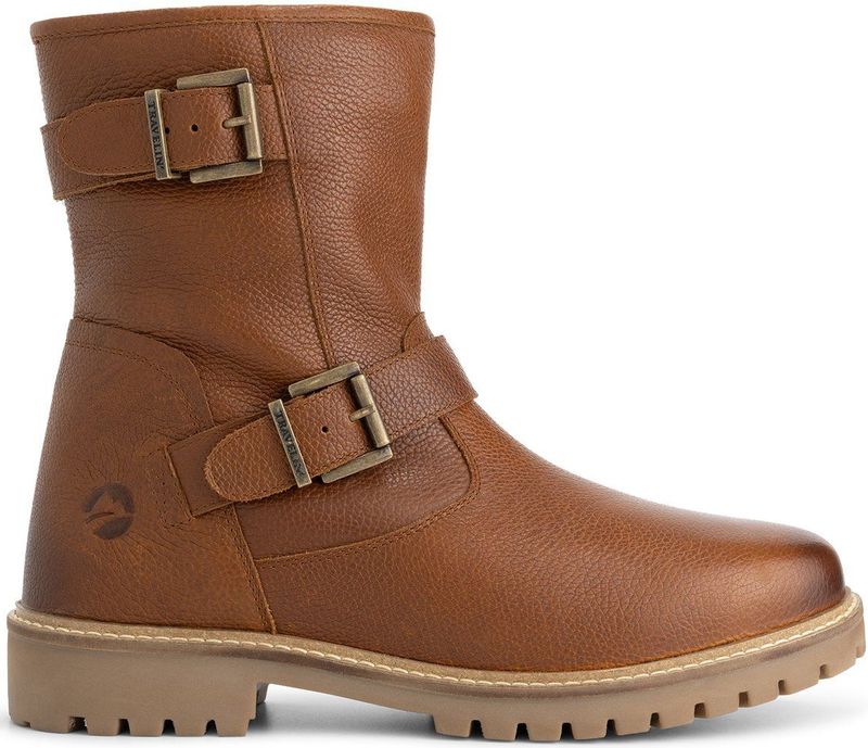 Travelin - Skelde - Biker Boots - Cognac - Wolgevoerd