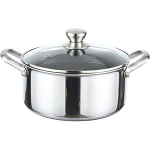 Pan Babij Cooking Stainless steel honinggraat met deksel 24cm