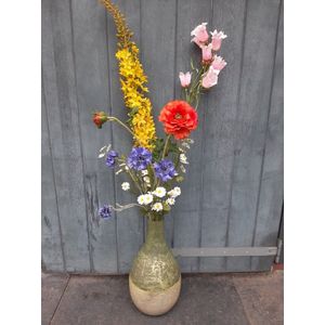 Zijden bloemen-Inclusief vaas-Kunstbloemen boeket-Nepbloemen-Zijden boeket-Cadeau voor vrouw