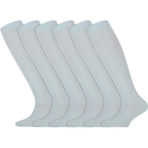 Meisjes sokken | Kniekousen | Merk: Yellow Moon | Kleur: Blauw | Maat: 19 t/m 38 | 6 Paar