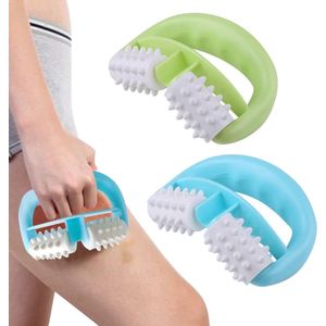 2 stuks - massage-apparaat - handmatige rolmassage-apparaat - draagbare massage-apparaat - mini-massage-apparaat - lichaamsmassage-apparaat - body roller voor spieren - spiermassage roller voor benen en armen - draagbaar en lichtgewicht yoga-apparaat