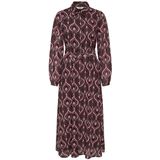 ONLY - Blousejurk - Bruin - Lange Mouwen - Knoopsluiting