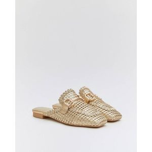 SmileFavorites® Loafers & Espadrilles, Instappers - Goud - Imitatieleer - Maat 37