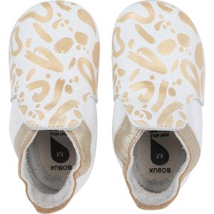 Bobux - Soft Soles - Abstract gold + white - Babyslofjes - EU 18