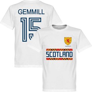 Schotland Retro 78 Gemmill 15 Team T-Shirt - Wit - XXXXL