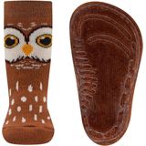 Ewers - Antislipsok - Lichtbruin en Beige - Uil - Siliconenzool