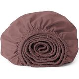 Yumeko - Hoeslaken - Deep Raspberry - Percal Katoen - 160x200x30