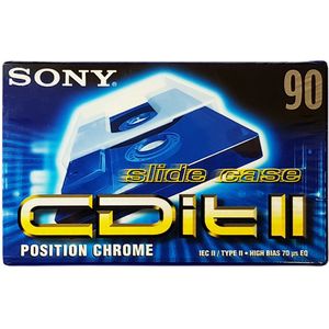 Sony CDit II 90 (10 pack) chrome slide case blank audio cassette tapes 10 stuks