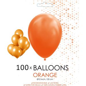 Globos Ballonnen 30,5 Cm Latex Oranje 100 Stuks