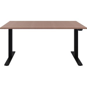 Zit sta bureau  Zit sta bureau elektrisch  Havanna bureaublad  Zwart onderstel  120 x 80 cm-- blad- onderstel- x80