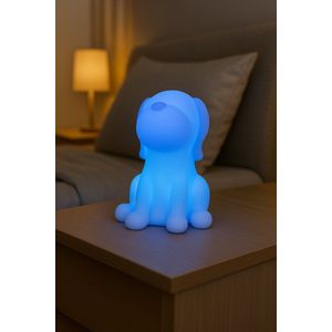Fameilleur Bluetooth Speaker met LED Licht – 7 Kleuren Nachtlamp Hondvorm – Draadloze Kinderlamp met Muziek & Nachtverlichting – Oplaadbaar via USB-C – Veilig Kids Safe Volume – IPX4 Waterdicht – Speakerlamp voor Slaapkamer, Kinderkamer & Cad