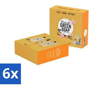 6 x Marcel's Green Soap - Geschenkset - Vanille & Cherry Blossom - Perfect als cadeau - Natuurlijke Verzorging - Duurzaam Cadeau - Biologische Zeep - Biologische Shampoo - Biologische Douchegel