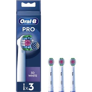Oral-B 3D White Pro - Opzetborstels met CleanMaximiser Technologie - 3 Stuks
