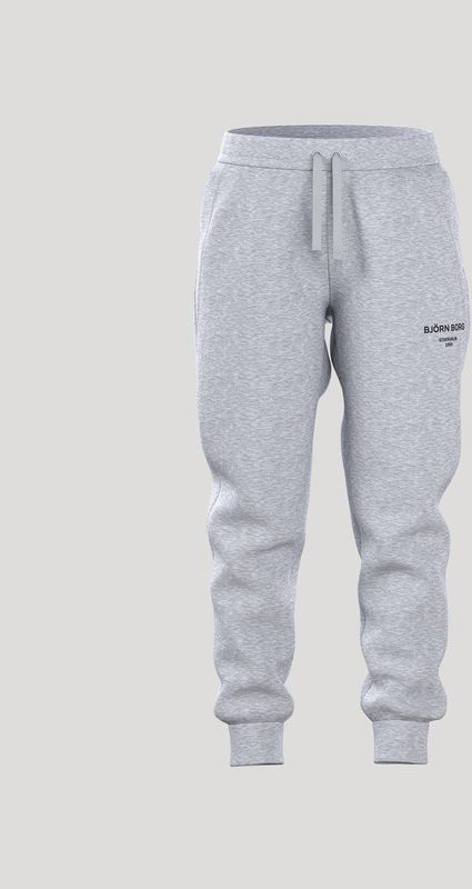 Björn Borg Essential 1 Joggingbroek Kinderen Sportbroek Jongens - Lichtgrijs - Maat 122/128