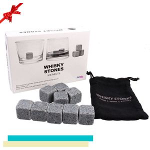 Lynnz® Whiskey stones set van premium kwaliteit natuursteen | herbruikbare ijsblokjes - whiskeystones - whisky stones - whiskey stenen - geschenkset - kerstkado