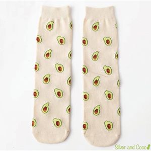 SilverAndCoco® - Avocado Sokken / Gekke Vrolijke Foute Happy Sokken voor Volwassenen / Leuke Grappige Dikke Warme Heren Vrouwen Socks / Verjaardag Sok Outfit Katoen / Mannen Vrouwen Sinterklaas Schoen Kerst Cadeau metTekst