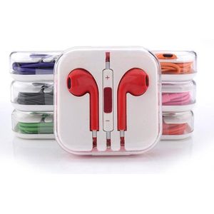 Hoofdtelefoon - 3.5 mm aux aansluiting - Oortelefoon met Microfoon - Koptelefoonaansluiting - Stereo - Rood