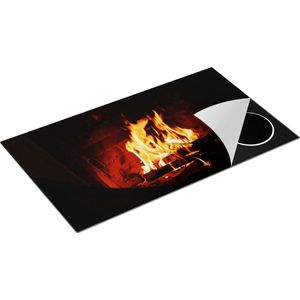 Chefcare Inductie Beschermer Open Haard in Huis van Bakstenen - 90x50 cm - Afdekplaat Inductie - Kookplaat Beschermer - Inductie Mat