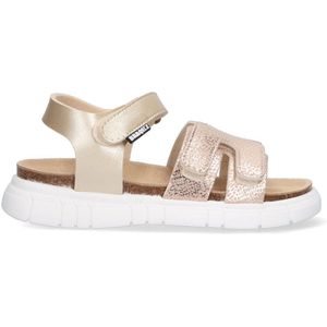 Braqeez 425421-794 Meisjes Platte Sandalen - Goud - Leer - Klittenband