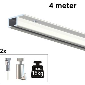 ARTITEQ 4 METER ALL-IN-ONE TOP RAIL 15KG / WIT RAL9003