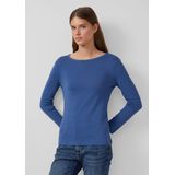 T-shirt - Gemêleerd - Lange Mouwen - Slanke Pasvorm