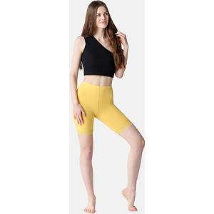 Bellivalini BLV-BLV50-216-LE Dames Leggings - Sport - Vrijetijdsbroek - Kort - Viscose - Sporbroek - Yogabroek - Geel - S