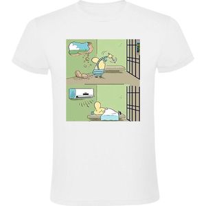Airco in de gevangenis Heren T-shirt - boef - bajes - grappig