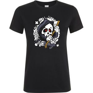 Klere-Zooi - Grim Skater - Dames T-Shirt - 4XL