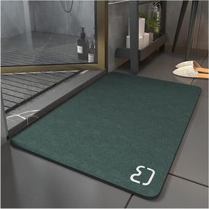 Antislip Badmat - Super Absorberend en Sneldrogend - Donkergroen 50 * 80