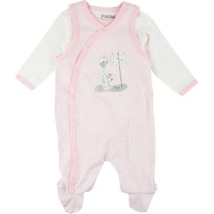 Fixoni - tweedelig romperpakje Giraf - roze maat 50