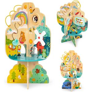 Educatief speelgoed - 33x42x57cm - houten boom - kleurrijk