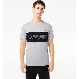 Lacoste Colorblock t-shirt - silver chine black