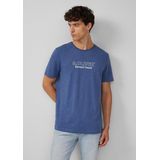s.Oliver - Shirt - Saffier/Natuurwit - T-shirt