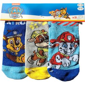 Paw Patrol Sokken 3 paar - sneaker / enkel sokken - maat 31/34