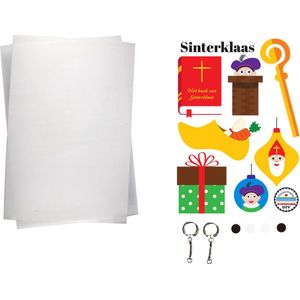 Sinterklaas Krimpie Dinkie Pakket - Krimpfolie Knutselpakket - Krimpfolie vellen - Krimpfolie Sieraden maken - knutselen meisjes