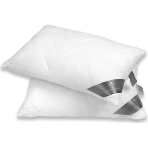 Zachte Microvezel Kussen 50x70 cm Set van 2 - Optimale Steun Voor Nek En Hoofd - Hypoallergeen - Machinewasbaar En Droogbaar - Extra Zak Met Vulling