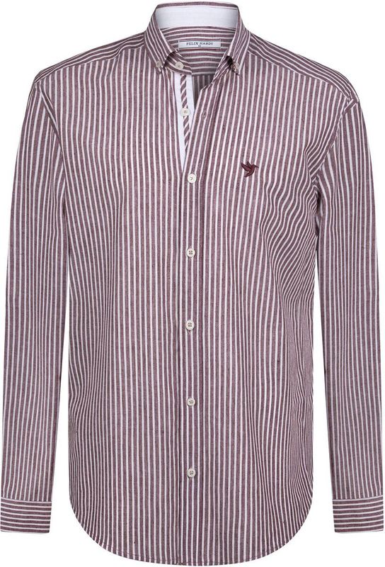 Felix Hardy Overhemd  bordeaux / wit