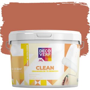 Decoverf clean muurverf Toscaans oranje, 4L