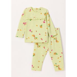 Woody pyjama meisjes - eend - print - 242-10-PZG-Z/920 - maat 98