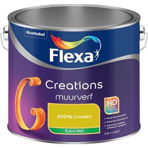 Flexa - Creations Muurverf Extra Mat - 100% Limoen - Mengverf - 2.5 Liter
