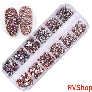 Nagel Decoratie Set - 12 Verschillende Vormen - 3D Glitter Nagel - Nagels - Decoratie - Bling Bling - Zilver - Parelmoer - Gratis Verzending - Nagelset - Nagelstickers - Diamant - Nagel Decoratie - Nail Art