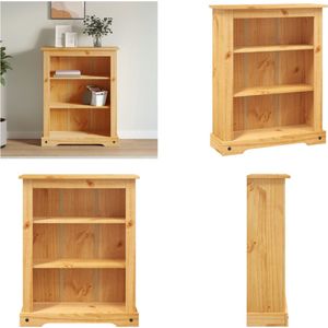 vidaXL Boekenkast grenenhout met 3 planken Corona-stijl 81x29x100 cm - Boekenkast - Boekenkasten - Boekenplank - Boekenplanken