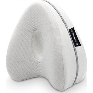 BeBlooming Kniekussen Voor In bed - Ergonomisch Kussen - Kniekussen Voor Zijslapers Orthopedish- Beenkussen - Schootkussen - Memoryfoam Wit