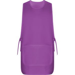 Paars unisex omkeerbaar schort korte mouw voor hygiene beroepen (schoonheid, schoonmaak en voedsel) Arzak One Size